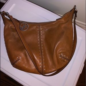 Michael Kors brown leather shoulder bag